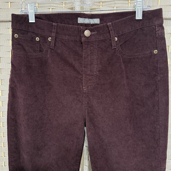 Garnet Hill Skinny Corduroy Jeans Women’s 8 Wine Brown Stretch 5 Pocket Pants - Picture 3 of 10